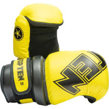 Guantes de mano abierta Pointfighter TOP TEN en amarillo brillante y negro, 21656-6