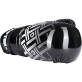 TOP TEN Glossy Black/White Prism Pointfighter Open-Hand Gloves