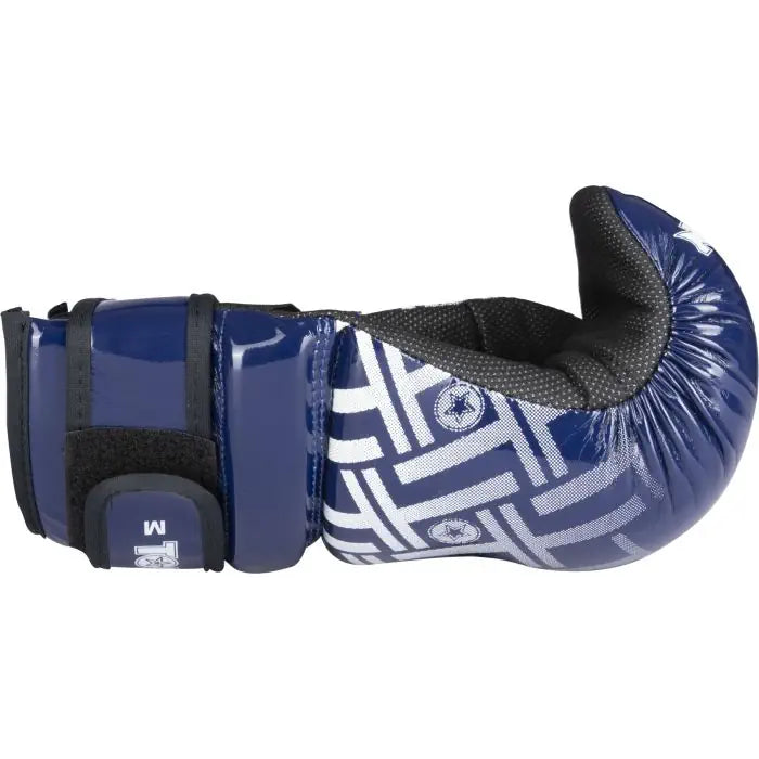 Guantes de mano abierta TOP TEN Prism Pointfighter en azul brillante y blanco