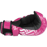 TOP TEN Glossy Pink/White Prism Pointfighter Open-Hand Gloves