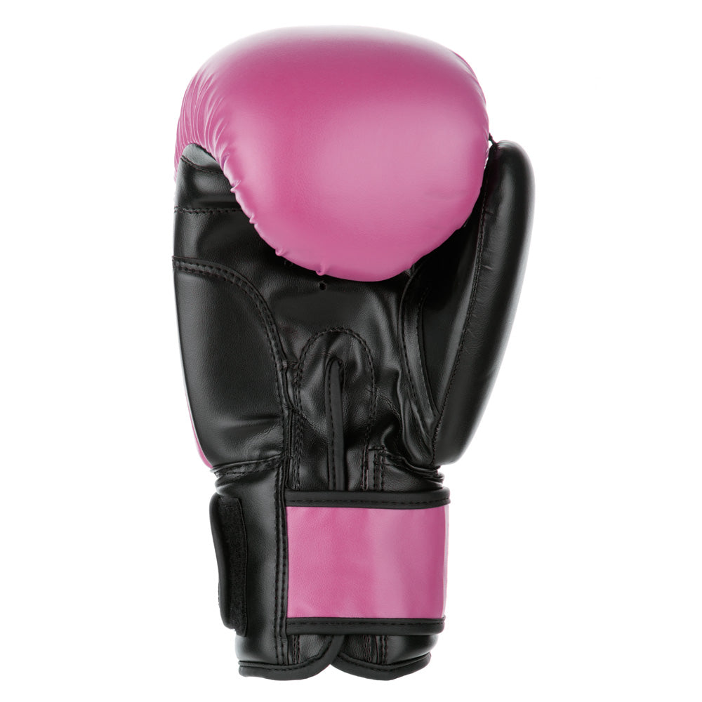 Guantes de combate básicos de PU Fighter, color rosa y negro, 1376APUBP