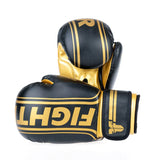 Guantes de boxeo Fighter Basic Stripe - negro/dorado