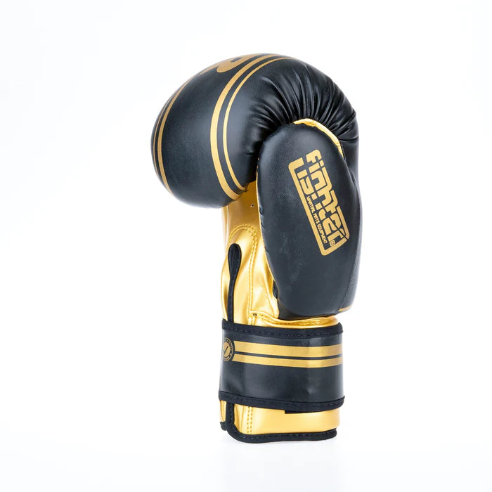 Guantes de boxeo Fighter Basic Stripe - negro/dorado