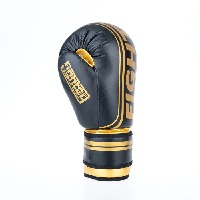 Guantes de boxeo Fighter Basic Stripe - negro/dorado