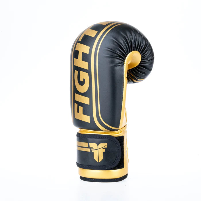 Fighter Boxing Gloves Basic Stripe - black/gold