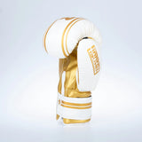 Fighter Boxing Gloves Basic Stripe - white/gold