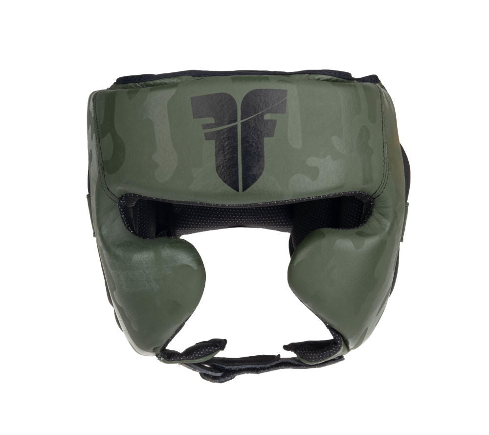 Casco de combate de sparring Pro, color caqui y camuflaje