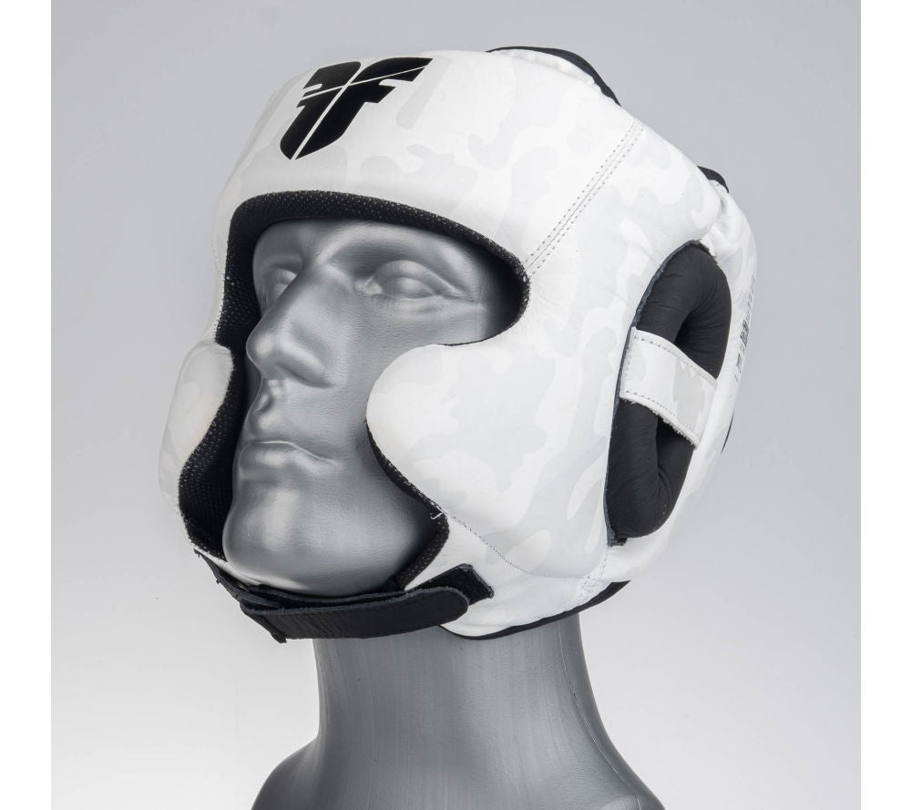 Headguard Fighter Sparring Pro - white/camo