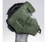 Casco protector Fighter Shock, color caqui y camuflaje