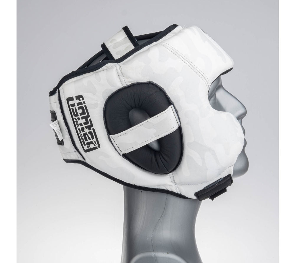 Headguard Fighter Sparring Pro - white/camo