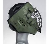 Casco protector Fighter Shock, color caqui y camuflaje