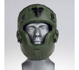 Casco protector Fighter Shock, color caqui y camuflaje