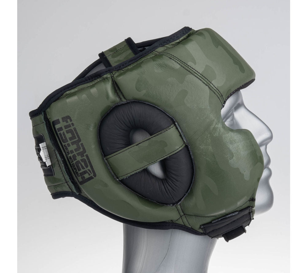 Headguard Fighter Sparring Pro - khaki/camo