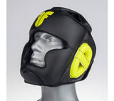 Headguard Fighter Sparring - black/neon yellow