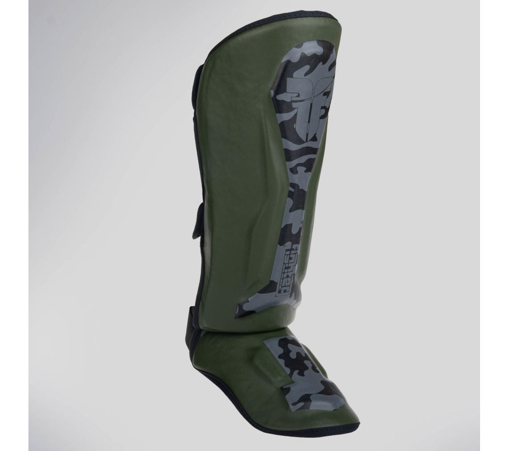 Fighter Shinguards Thai Ergo - khaki/camo