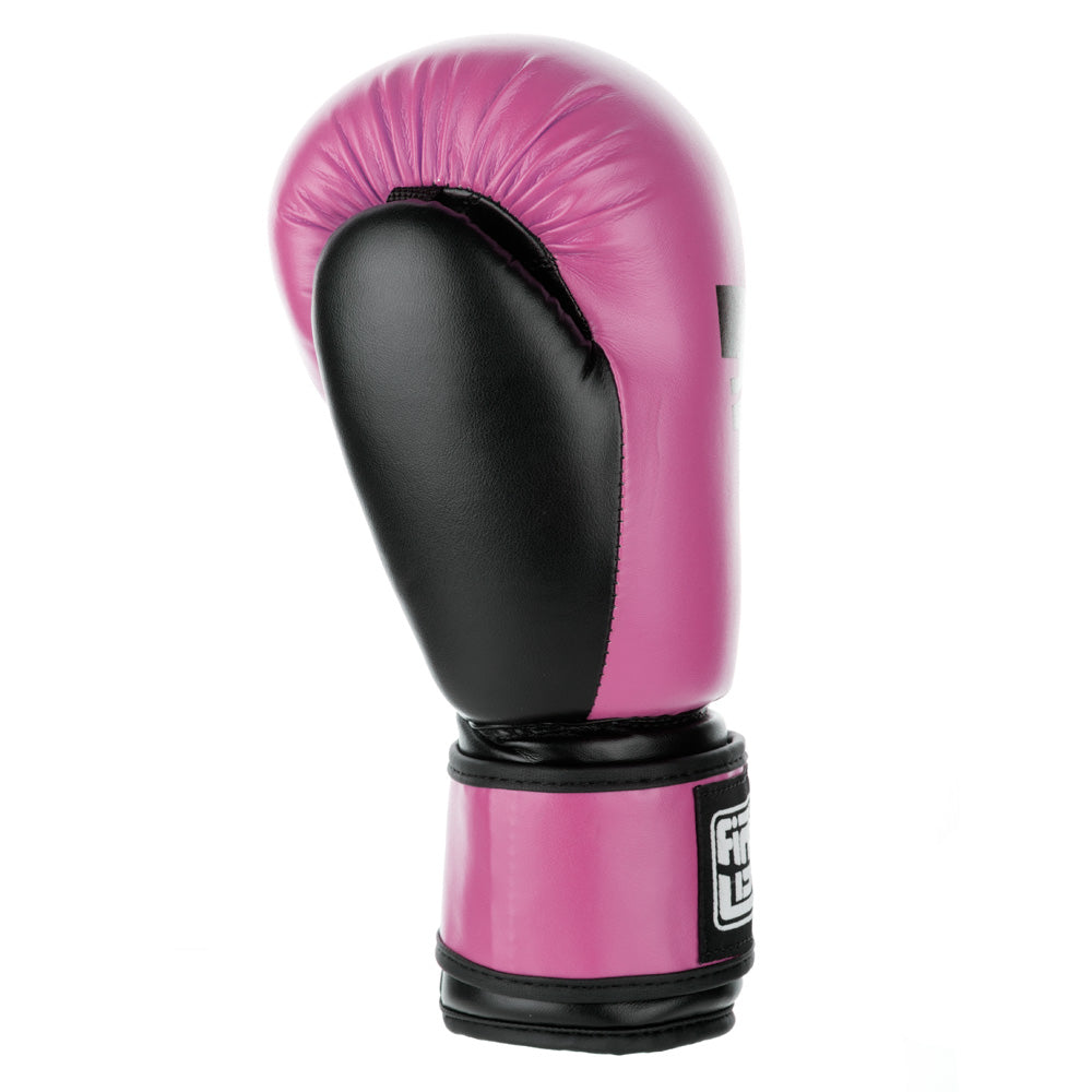 Guantes de combate básicos de PU Fighter, color rosa y negro, 1376APUBP