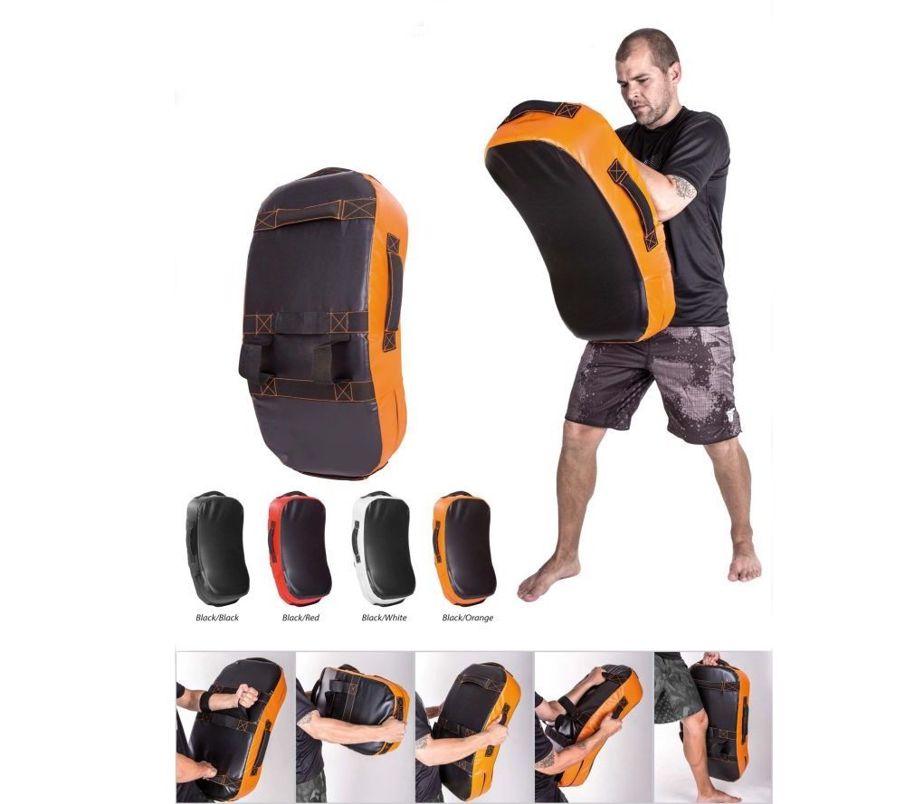 Escudo curvo para patadas de combate - MULTI GRIP - negro/naranja, FKSH-01