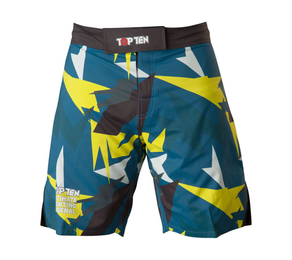 Top Ten MMA Shorts Jungle - blue/black/yellow, 18721-62