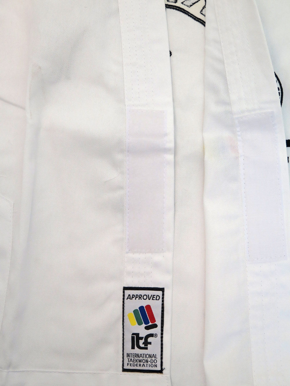 Uniforme de estudiante TOP TEN ITF KYONG - Dobok TKD blanco bordado, 16691-1