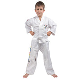 Top Ten Dobok Uniform - KIDS - White Cotton/Polyester SPE, 1668-1