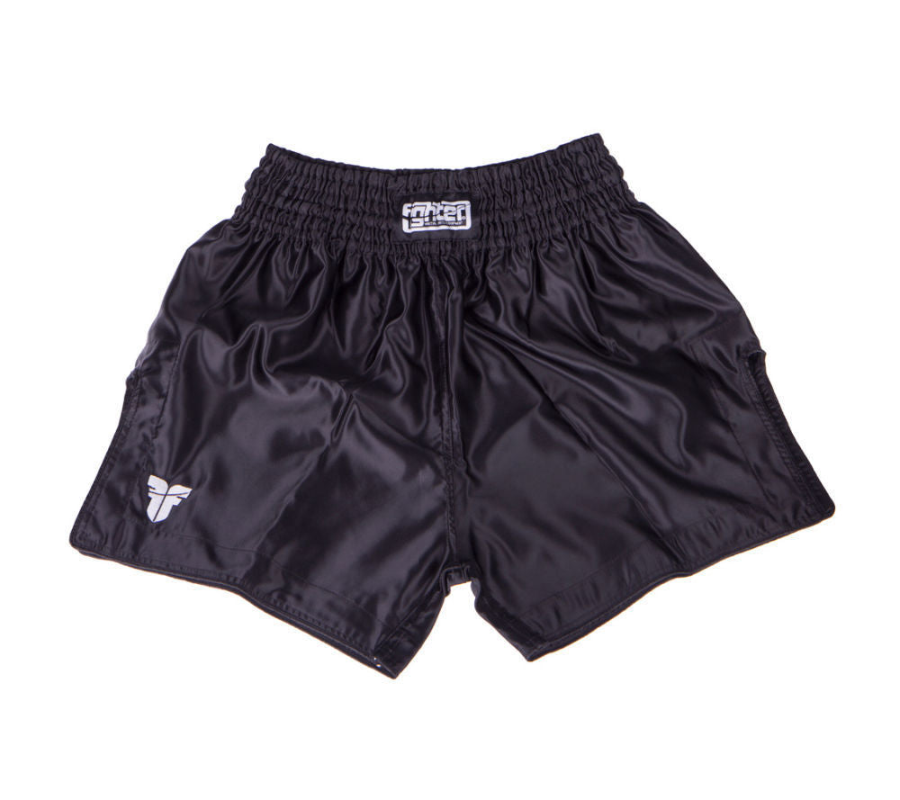 Fighter Thai Trunks Bangkok Plain - black, FP04