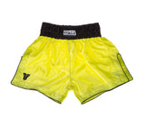 Fighter Thai Shorts Bangkok Plain - neon yellow/black, FP08