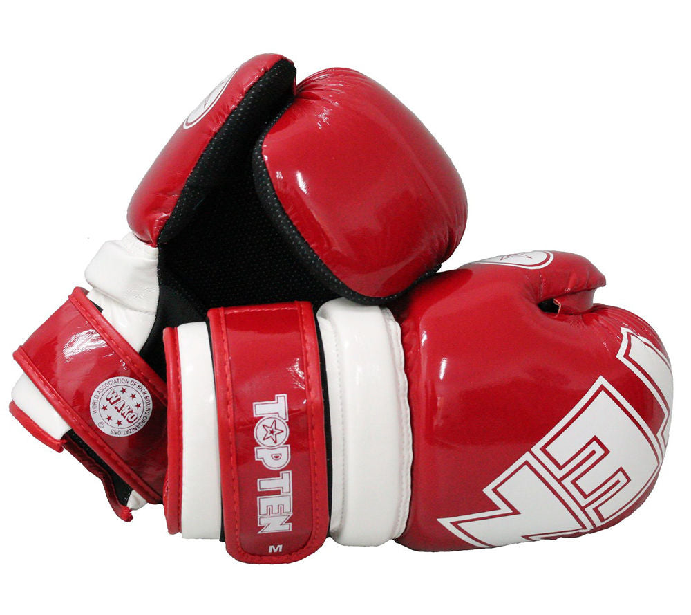 Top Ten Open-Hand Gloves, red/white