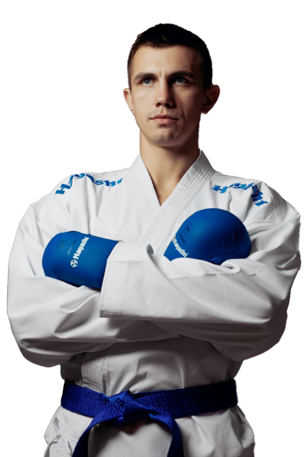 Karate-Gi Hayashi WKF CHAMPION FLEXZ - Blanco/Azul, 043-16