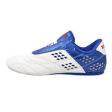 Zapatillas de taekwon-do ligeras blancas y azules sin cordones TopTen BUDO ITF, 543-16