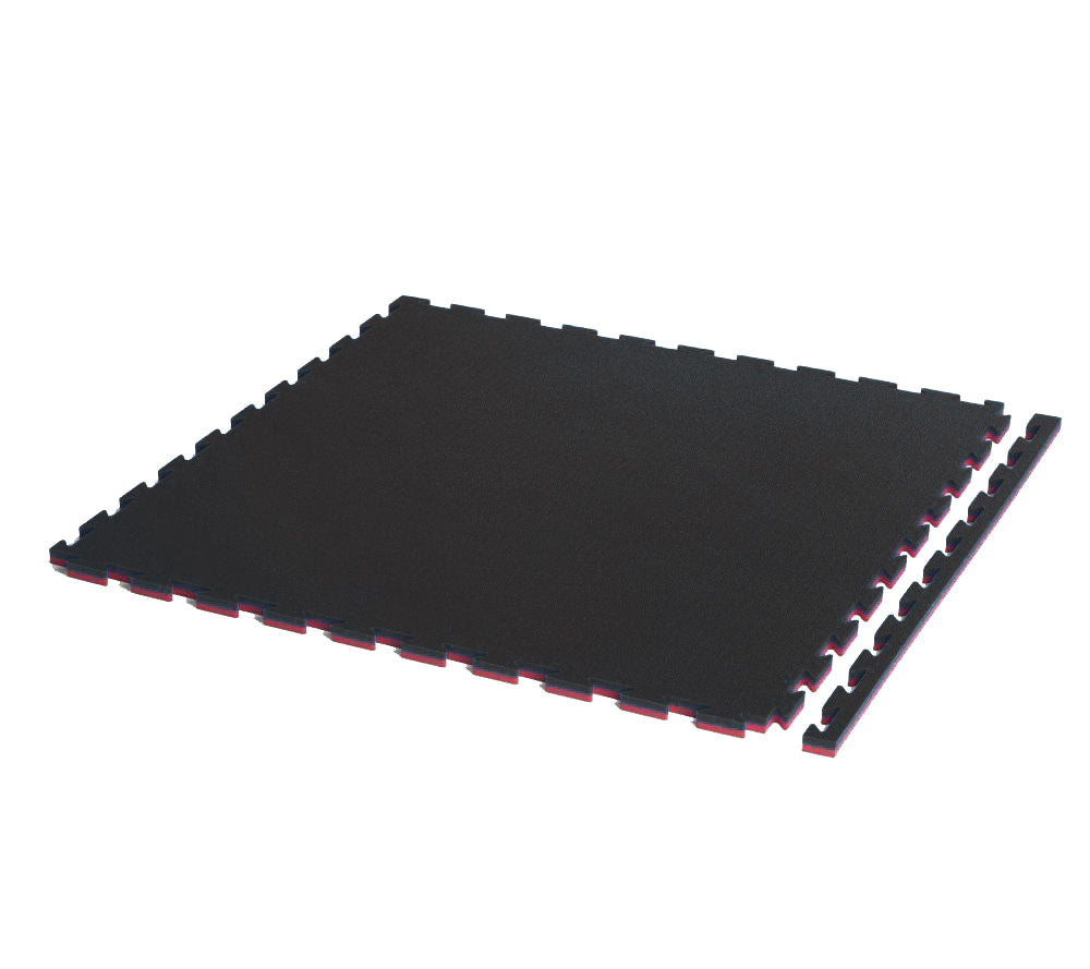 Alfombrilla básica para puzles ProGame Multisport, color negro y rojo