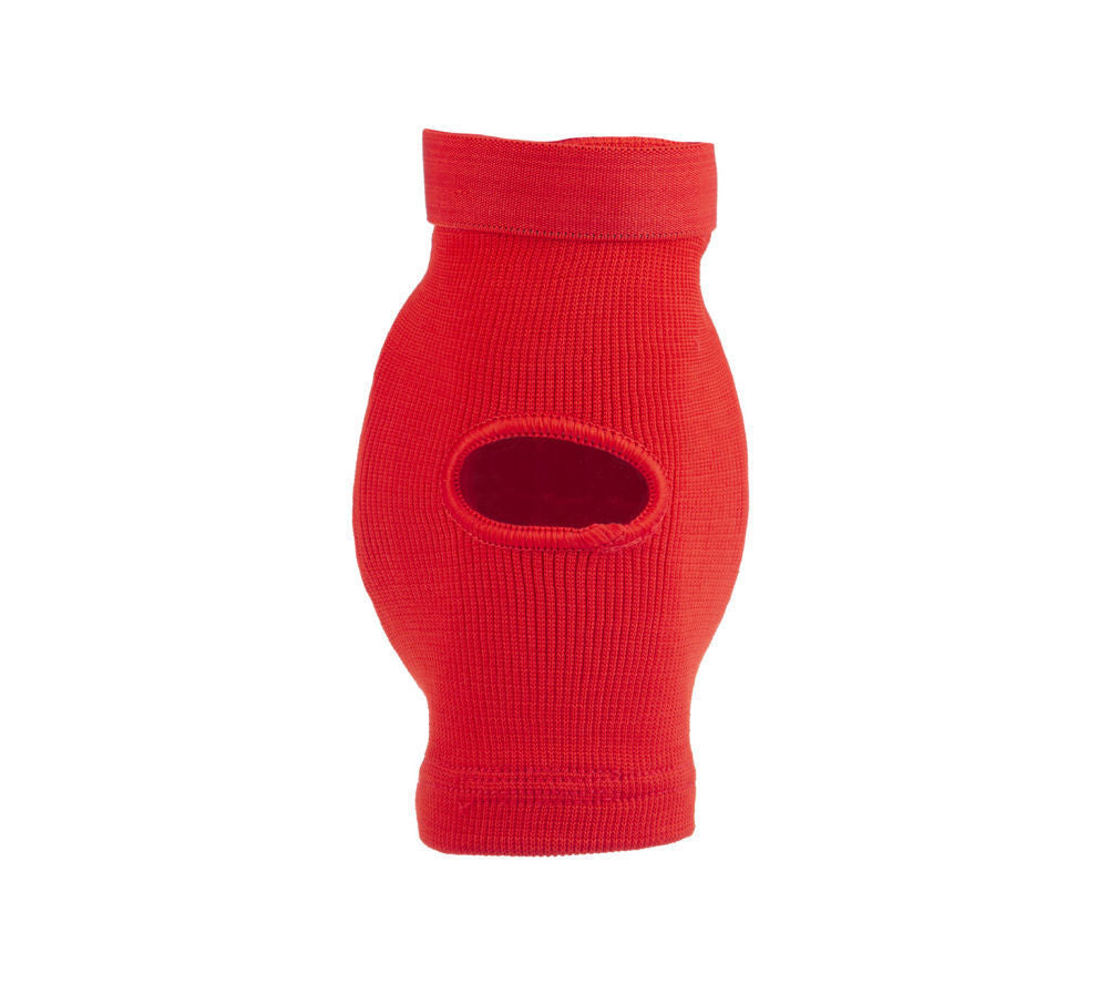 Fighter FF Elbow Guard Red Oval Cup Protector with Elastic Strap, FEG-01R