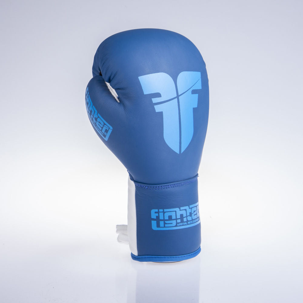 Guantes de boxeo Fighter Competition Pro, color azul, FBG-004B