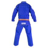 Fighter BJJ Gi Pearl Weave Uniform - blue, BJJBLU-07