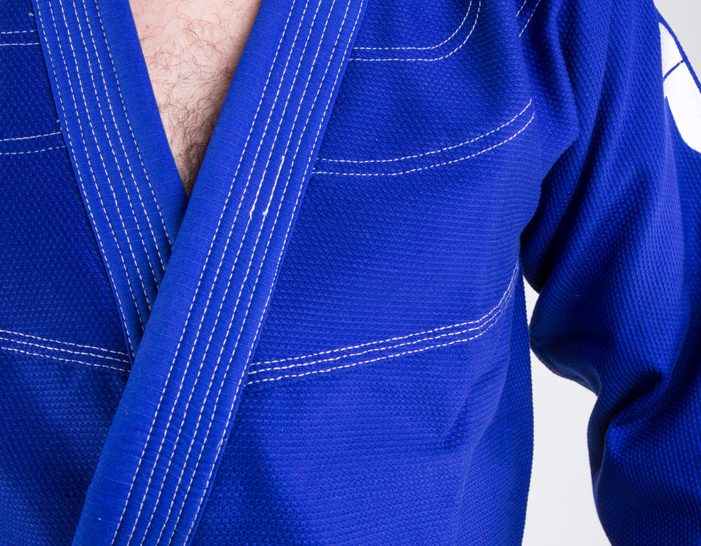 Gi de BJJ con tejido Pearl, uniforme de combate, azul, BJJBLU-07