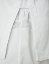 Uniforme de instructor de taekwon-do TOP TEN ITF - Dobok dorado premium - Blanco/negro, 16782-1 (4.º - 6.º Dan)