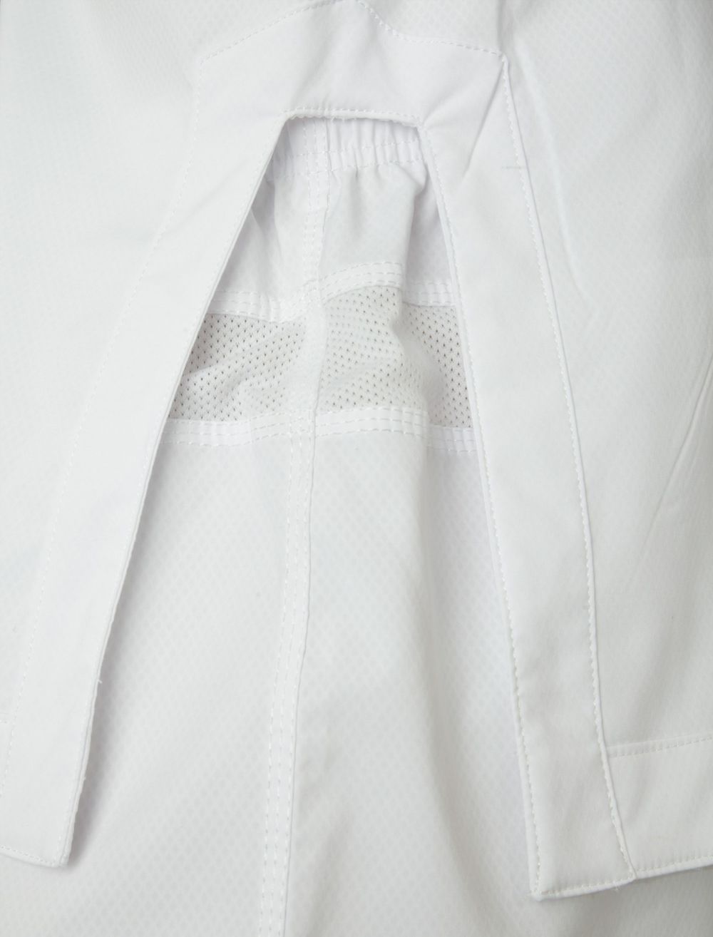 Uniforme de instructor asistente TOP TEN ITF - Dobok dorado premium blanco/negro, 16772-1 (1.er - 3.er Dan)