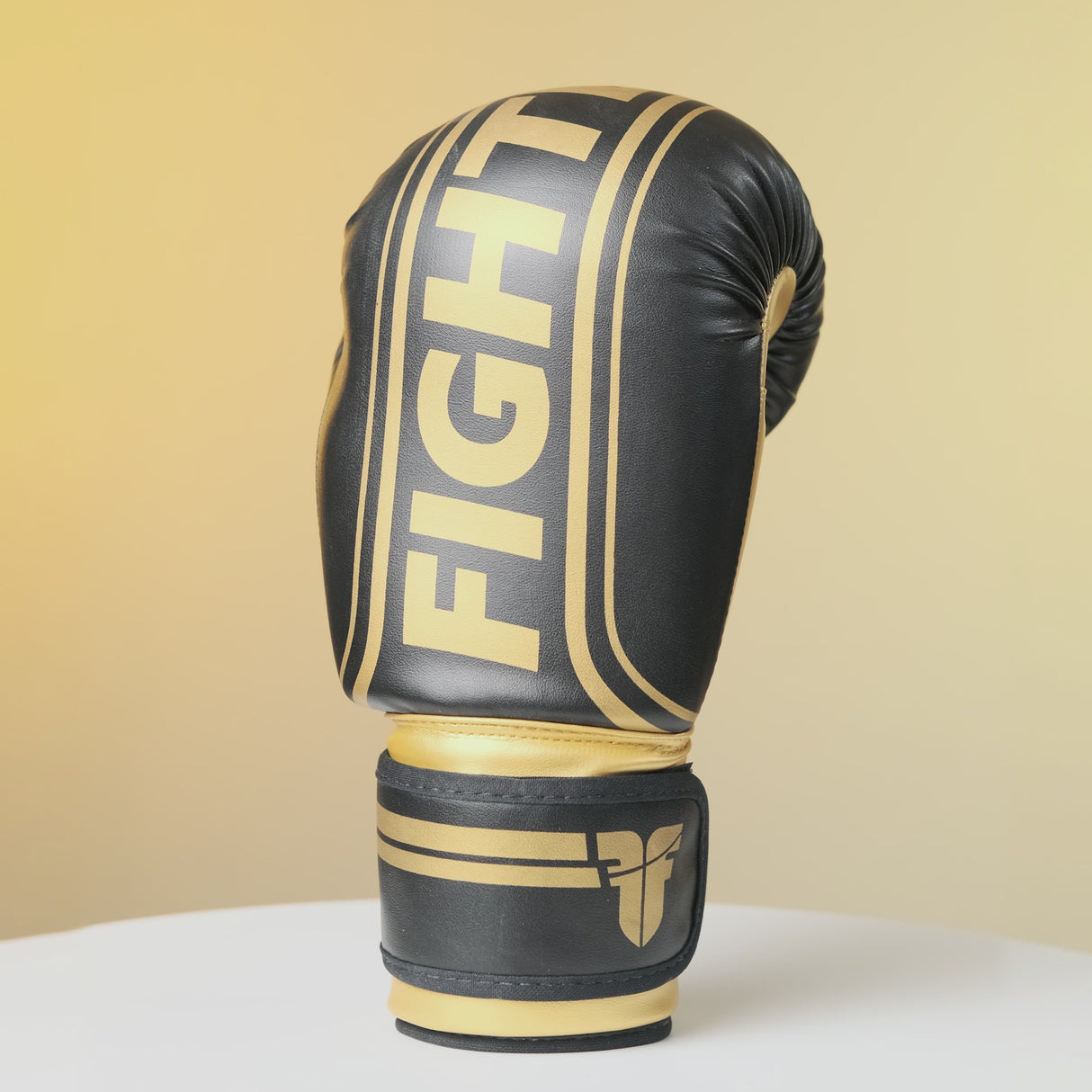 Fighter Boxing Gloves Basic Stripe - black/gold