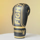 Guantes de boxeo Fighter Basic Stripe - negro/dorado