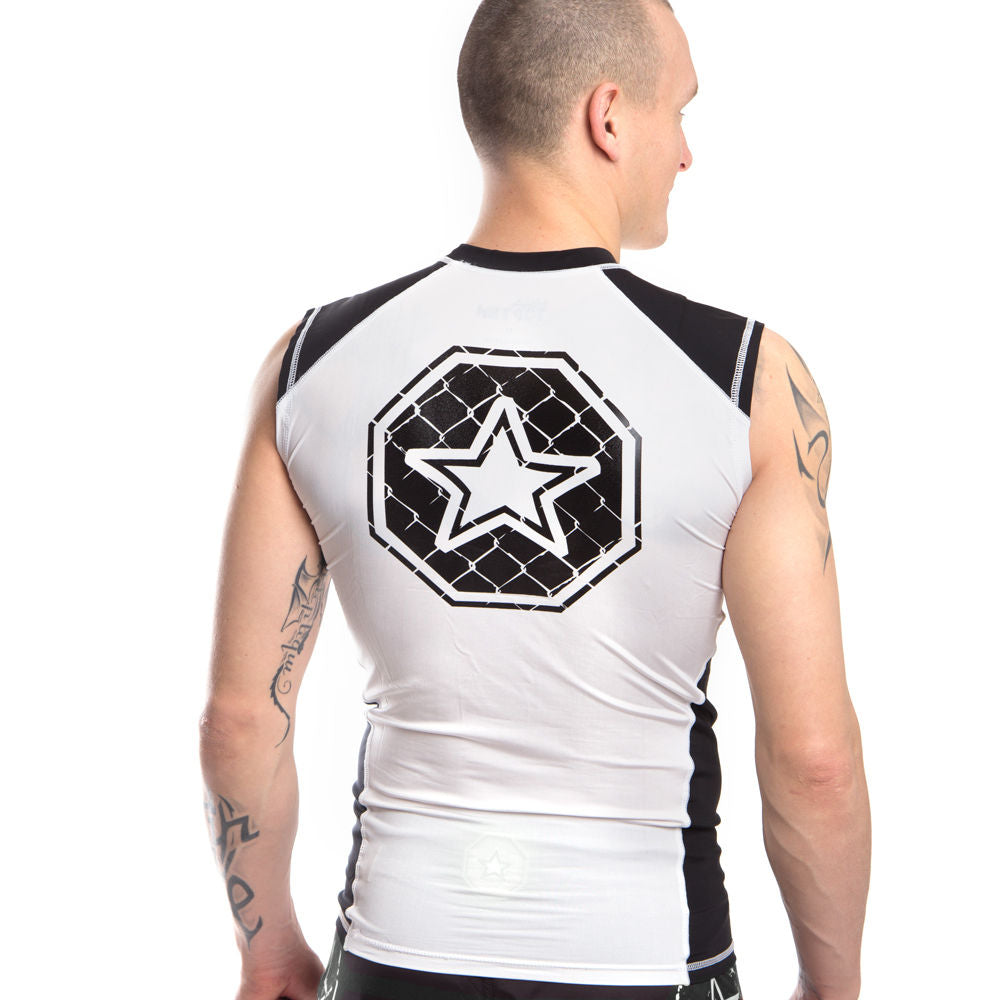 TOP TEN Rash Guard Sleeveless - white/black, 1414-1