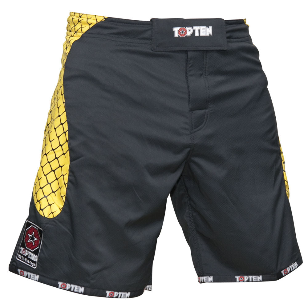 Pantalones cortos Top Ten MMA - negro/amarillo, 1872-2