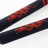 Nunchaku de dragón suave de combate, negro y rojo