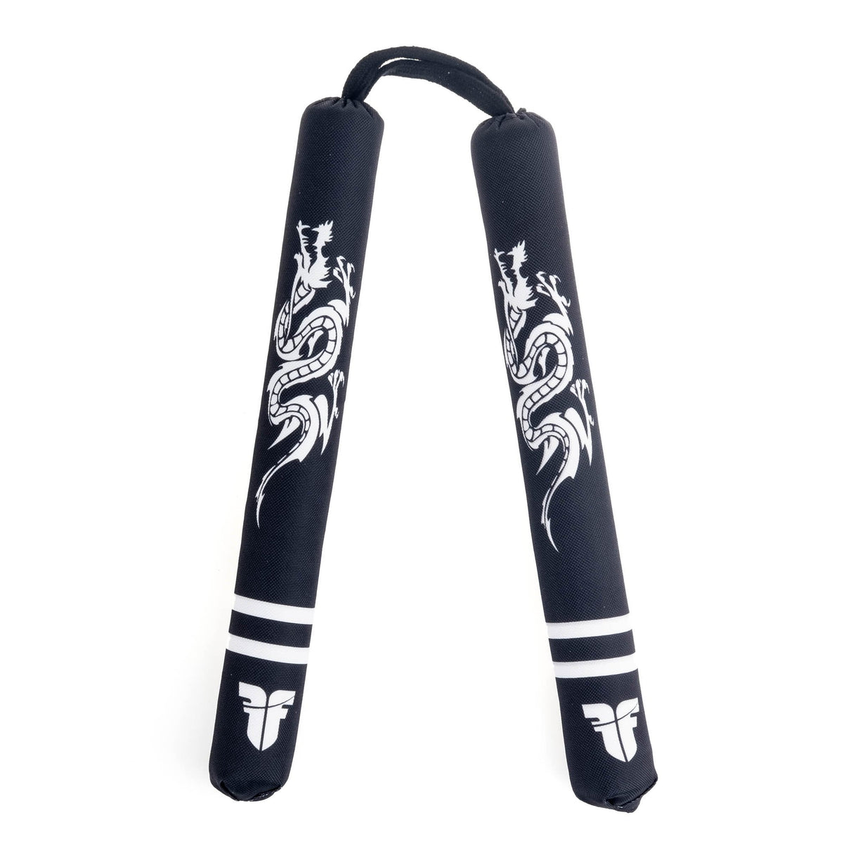 Nunchaku de dragón suave de combate, negro y blanco