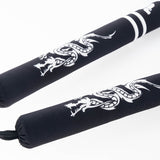 Nunchaku de dragón suave de combate, negro y blanco