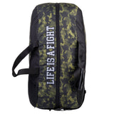 Mochila o bolsa deportiva Fighter: diseño de panal de abeja con camuflaje verde