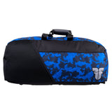 Mochila o bolsa deportiva Fighter: diseño de panal de abeja con camuflaje azul