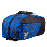 Mochila o bolsa deportiva Fighter: diseño de panal de abeja con camuflaje azul