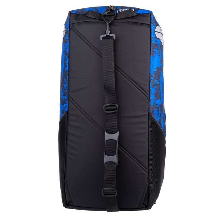 Mochila o bolsa deportiva Fighter: diseño de panal de abeja con camuflaje azul