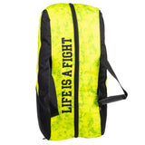 Mochila o bolsa deportiva Fighter: diseño en forma de panal de color amarillo neón