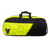 Mochila o bolsa deportiva Fighter: diseño en forma de panal de color amarillo neón