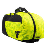 Mochila o bolsa deportiva Fighter: diseño en forma de panal de color amarillo neón